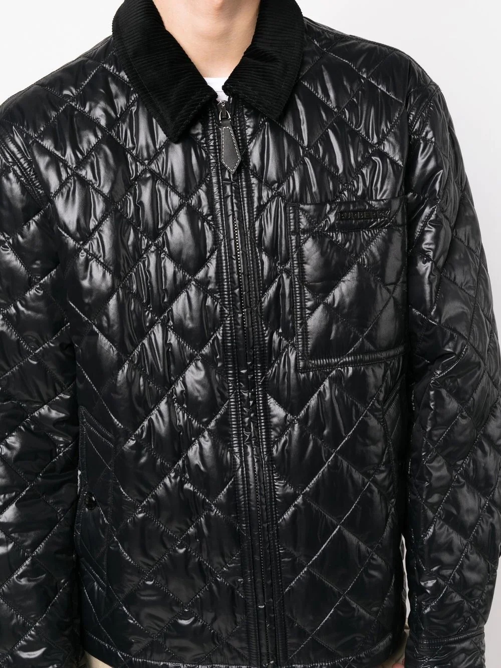 diamond-quilted bomber jacket - 5