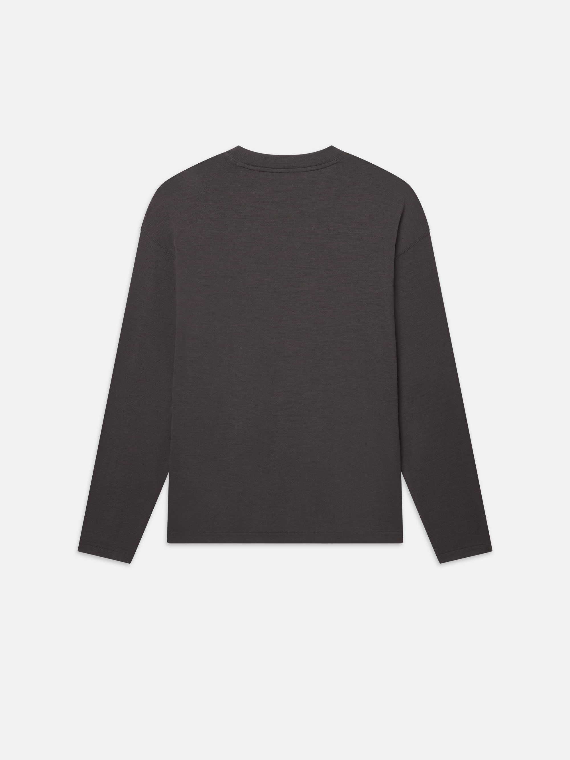 Long Sleeve Woolen Tee in Taupe - 4
