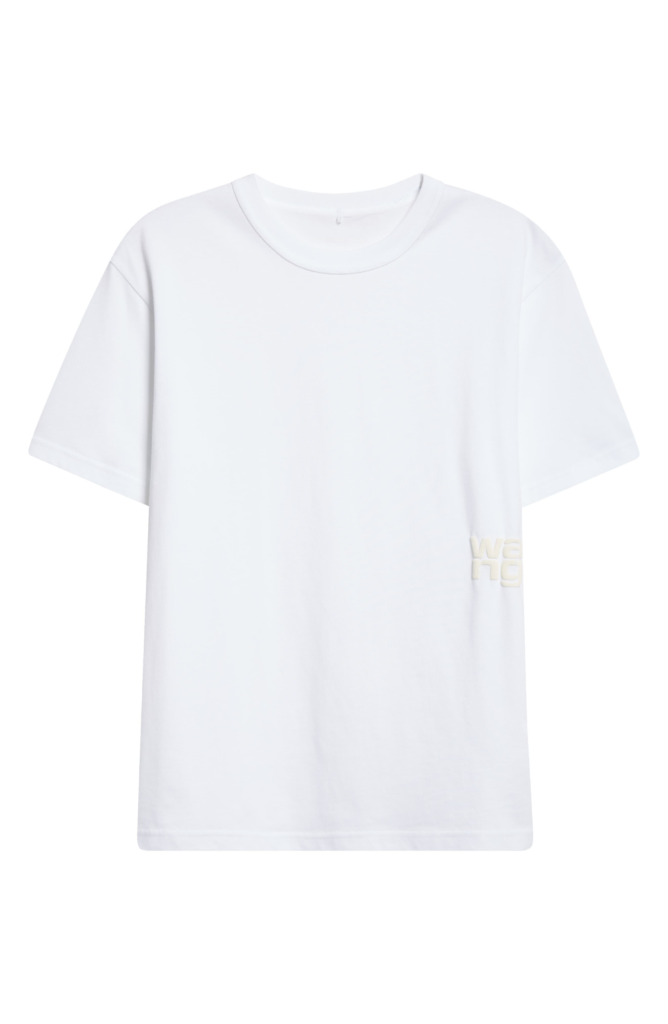 Alexander Wang Puff Logo Cotton Jersey T-Shirt in White at Nordstrom - 5