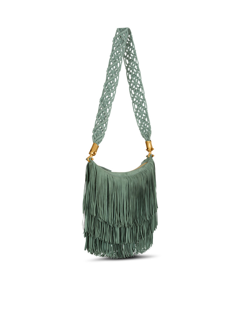 Ébène Hobo fringed suede bag 5