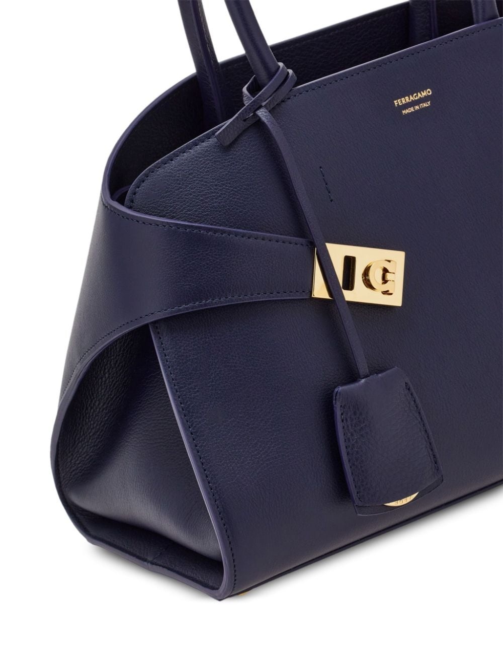 Hug leather tote bag - 6