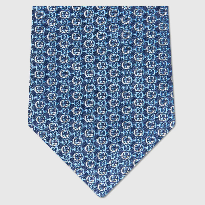 Interlocking G Horsebit silk tie 3