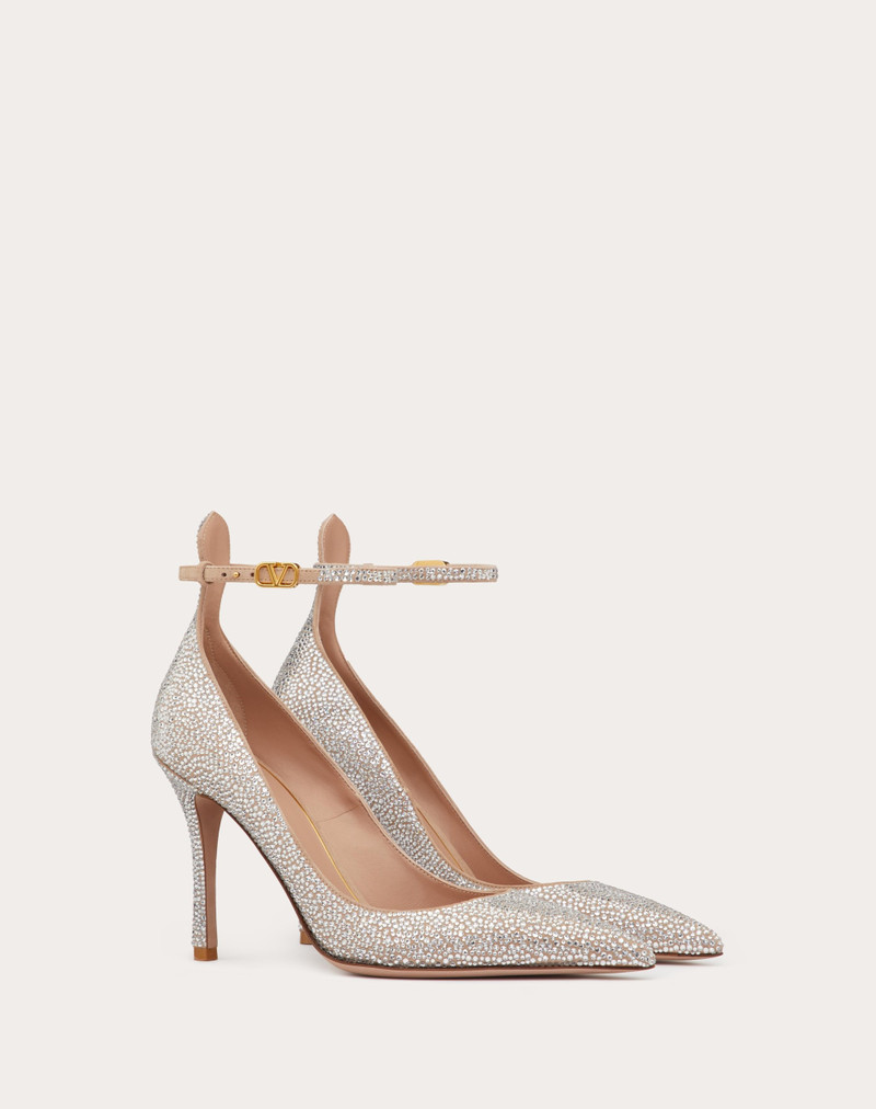 VALENTINO GARAVANI TAN-GO PUMP WITH CRYSTALS 100MM 2