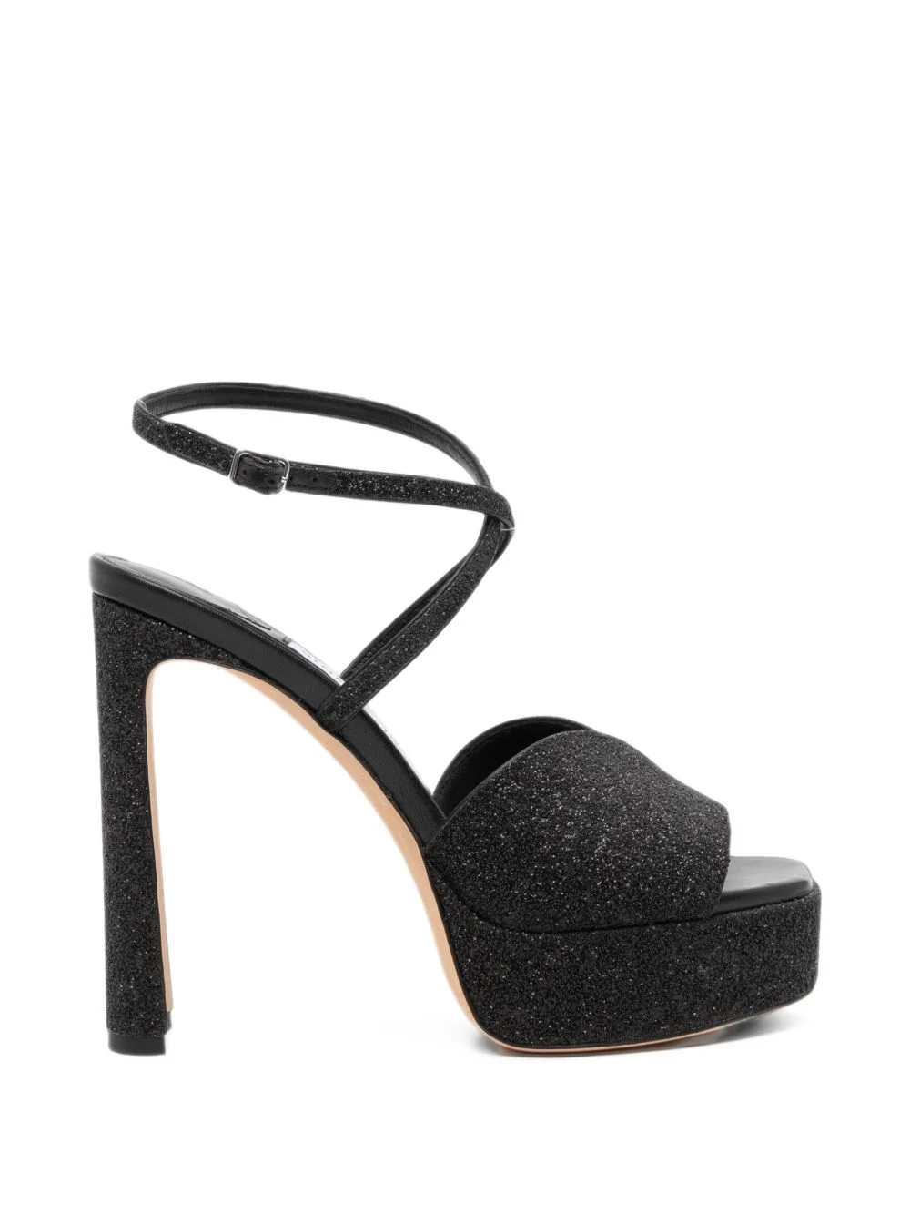 glittered platform sandals - 1
