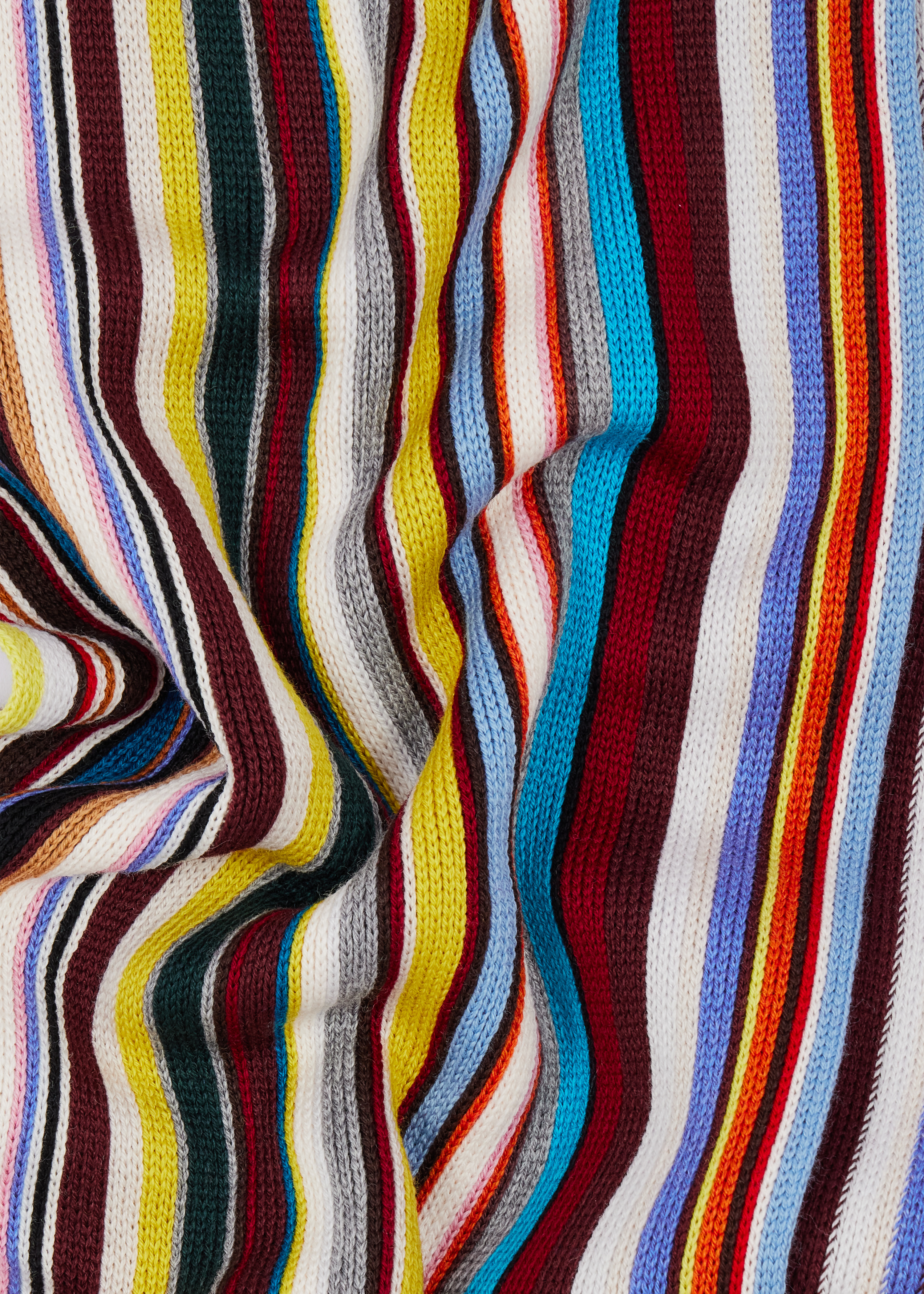 Knitted Merino Wool 'Signature Stripe' Scarf - 4