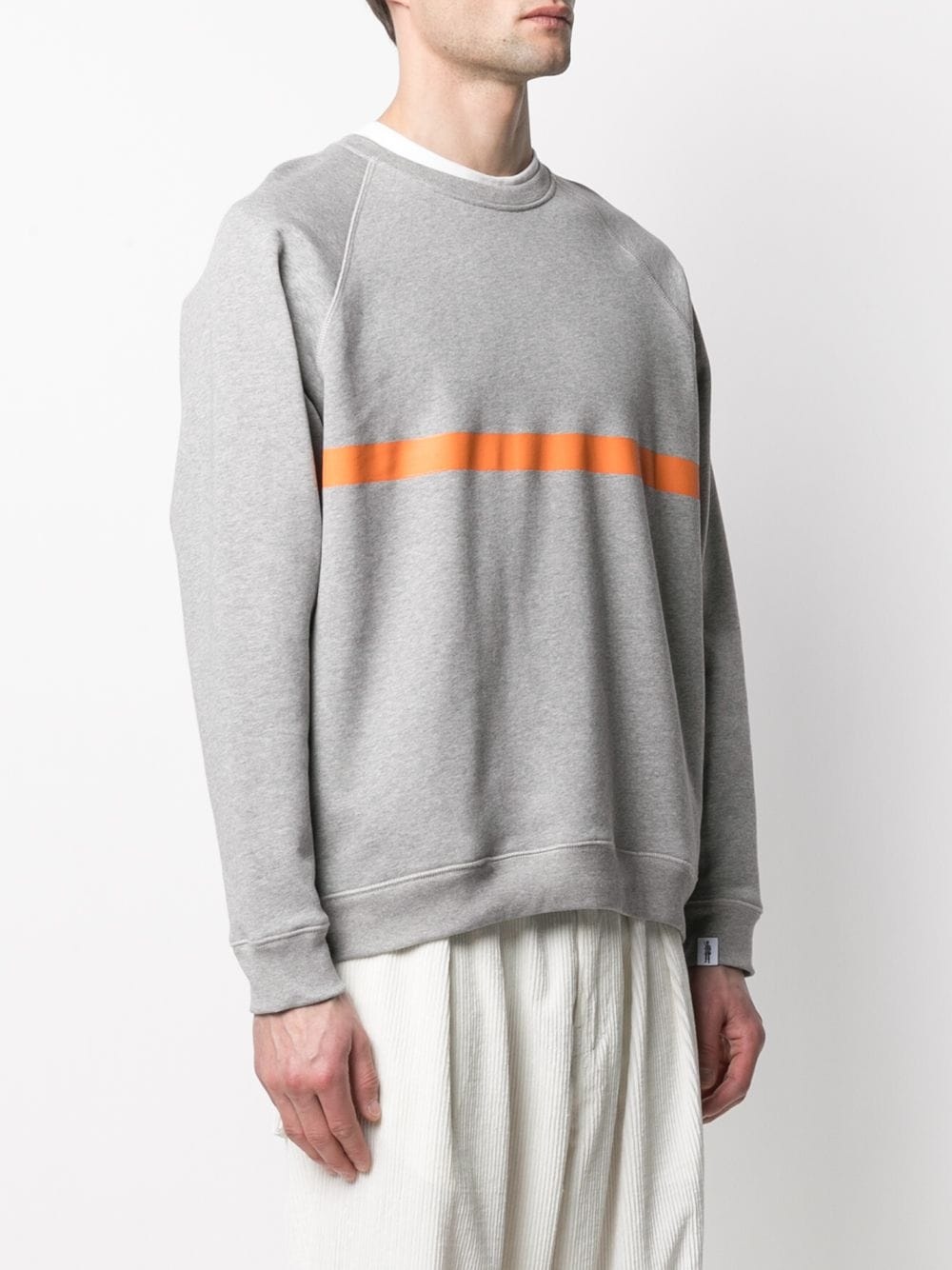 horizontal-stripe crew-neck sweatshirt - 3