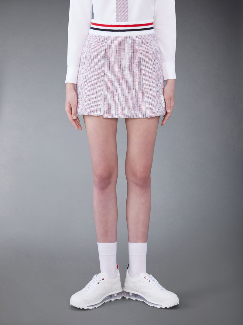 tweed seersucker pleated skirt - 1