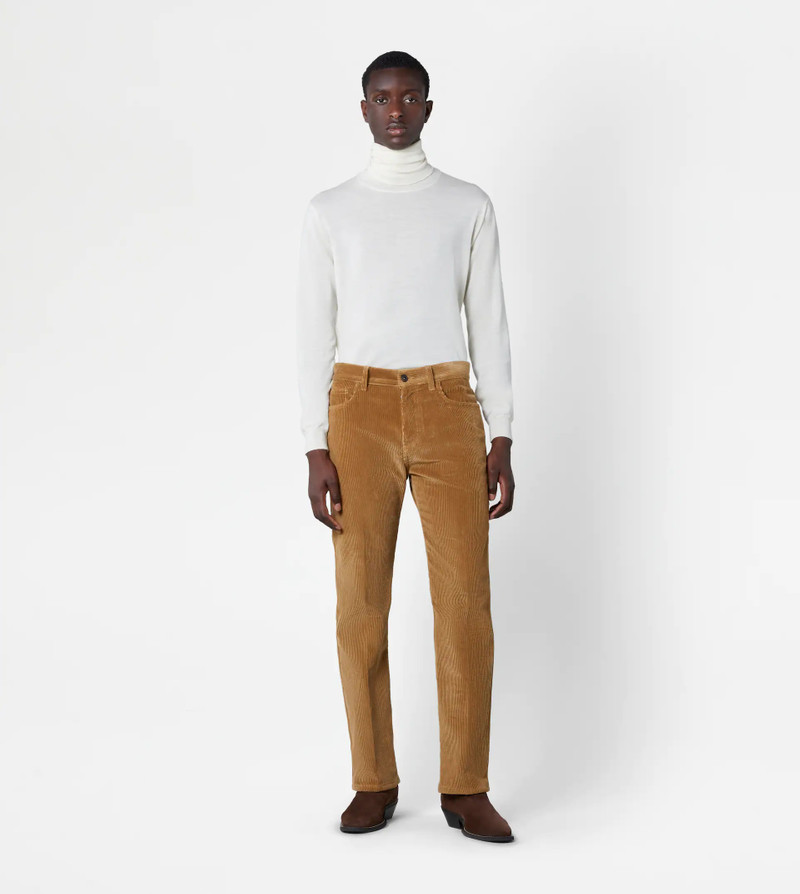 Tod's 5-POCKET TROUSERS IN VELVET - BEIGE outlook