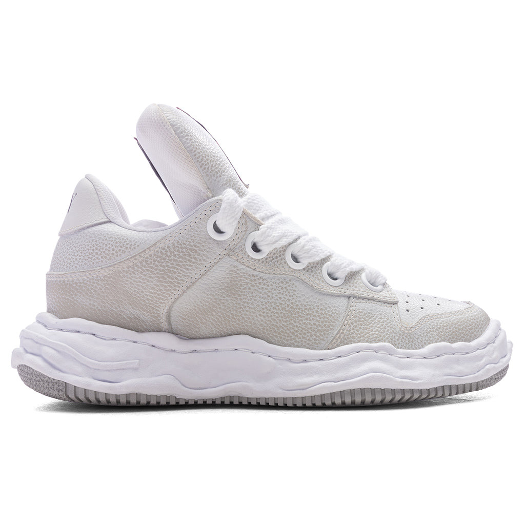 WAYNE PUFFER LOW OG SOLE BRUSHED SHRINK LEATHER - WHITE - 1