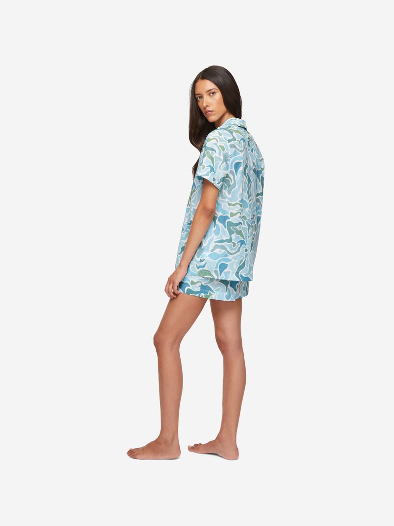 Women's Short Pyjamas Ledbury 61 Cotton Batiste Green - 4