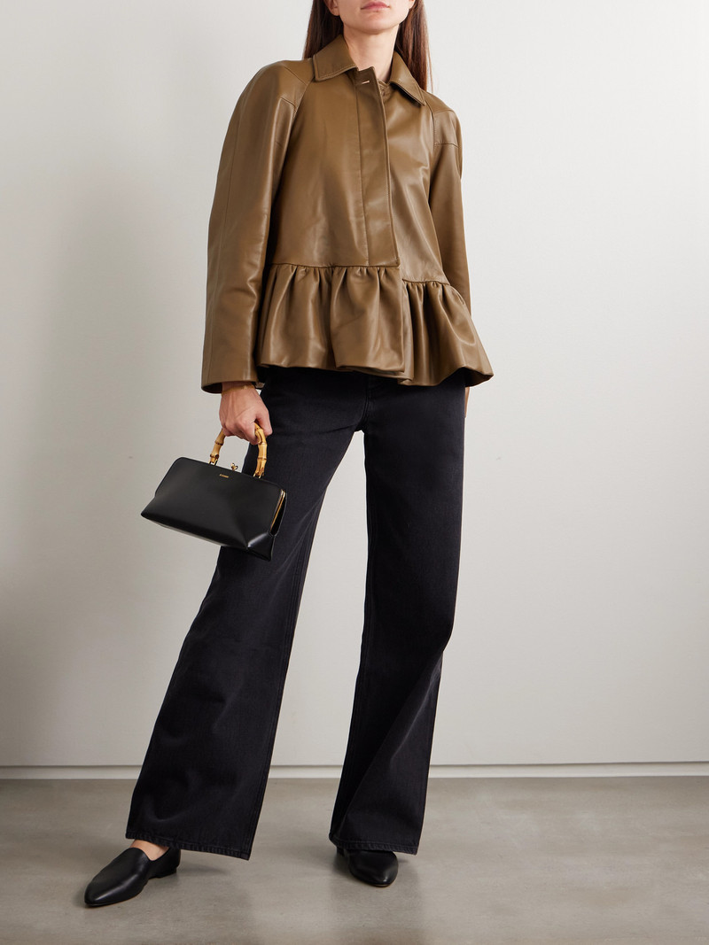 LIBEROWE City Ruffled Leather Jacket outlook