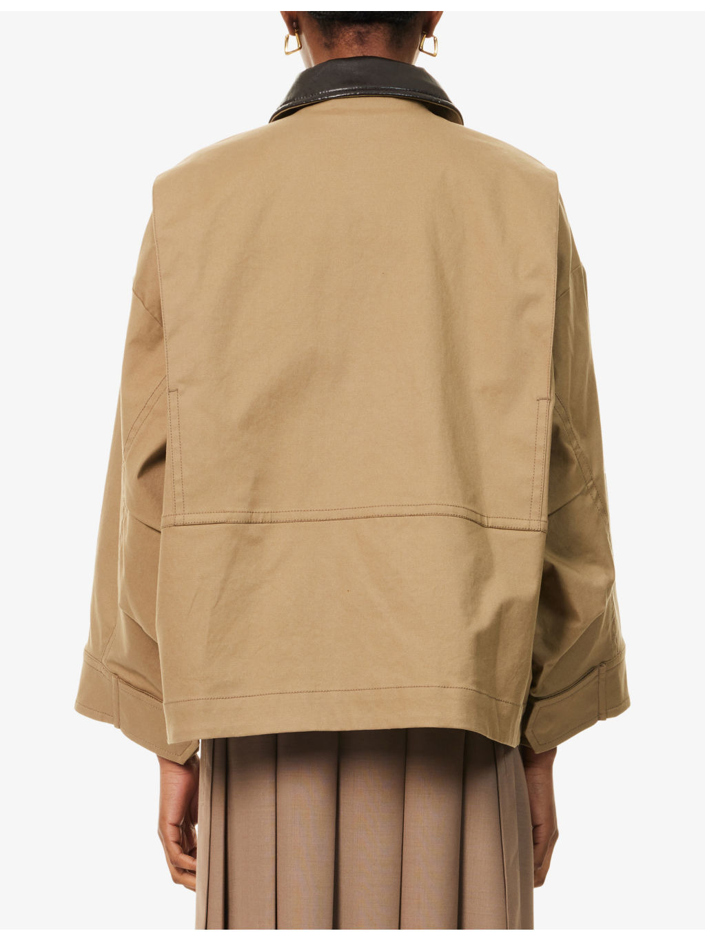 Dorema Contrast-Collar Cotton Blend Jacket - 4