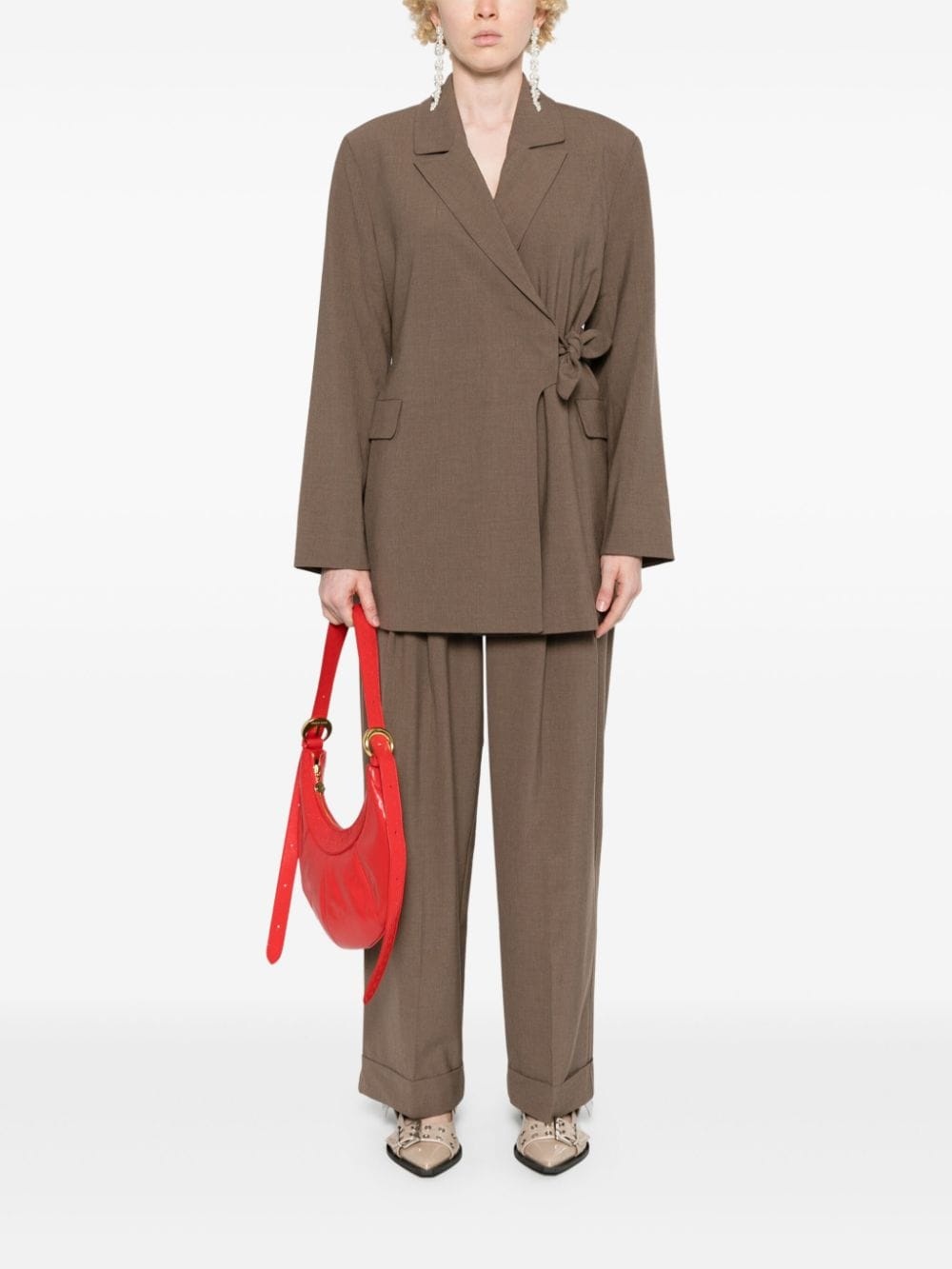 pleated tapered trousers - 2