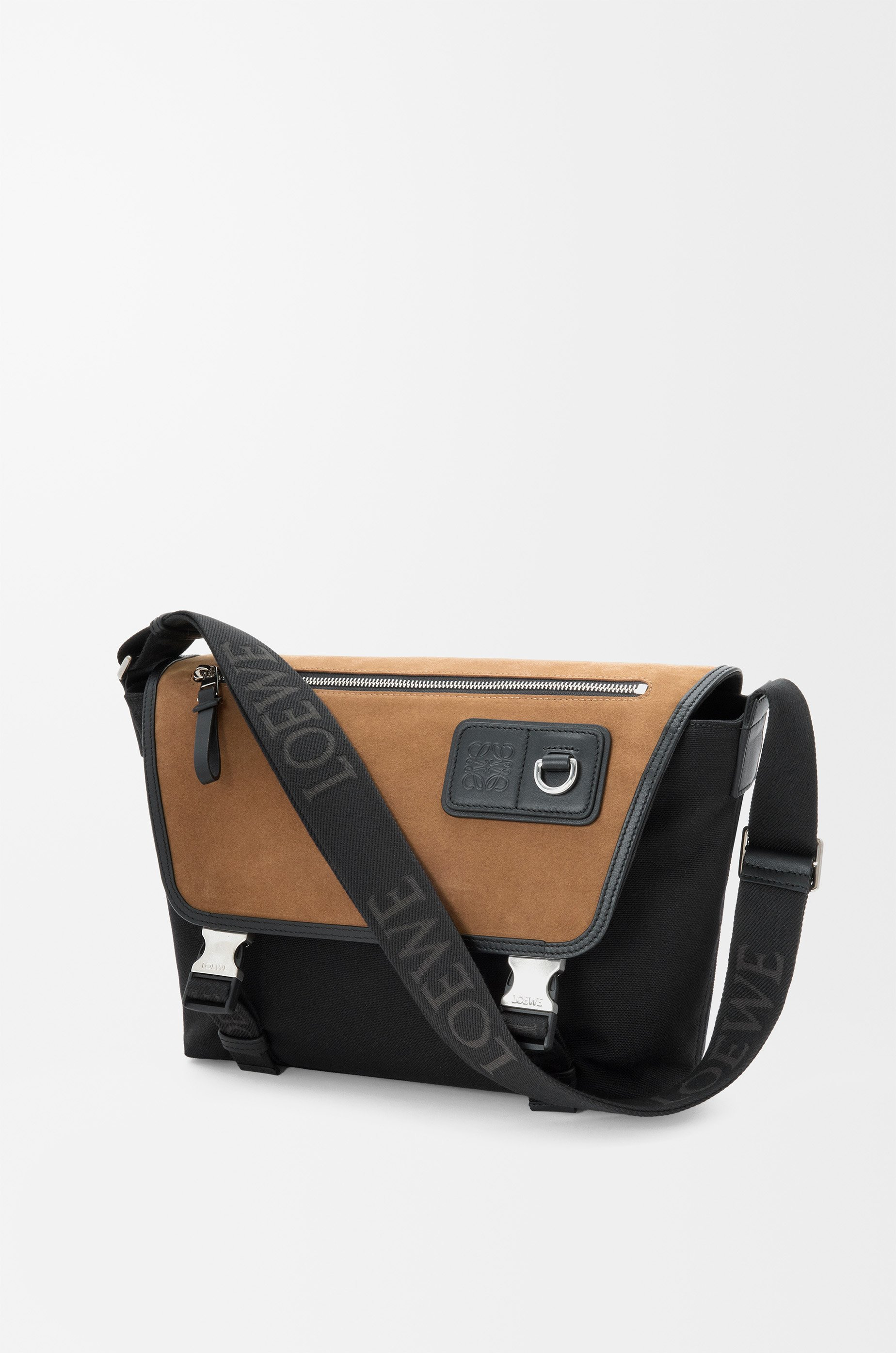 Medium Flex messenger in canvas and suede - 4