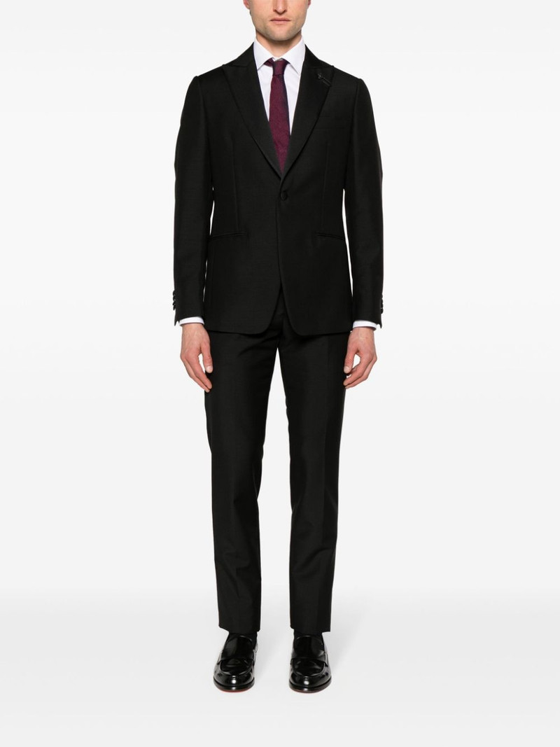 LARDINI peak-lapels single-breasted suit outlook