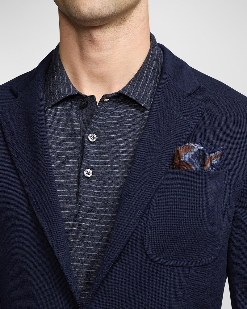 Men's Equestrian Cashmere Silk Pocket Square 4