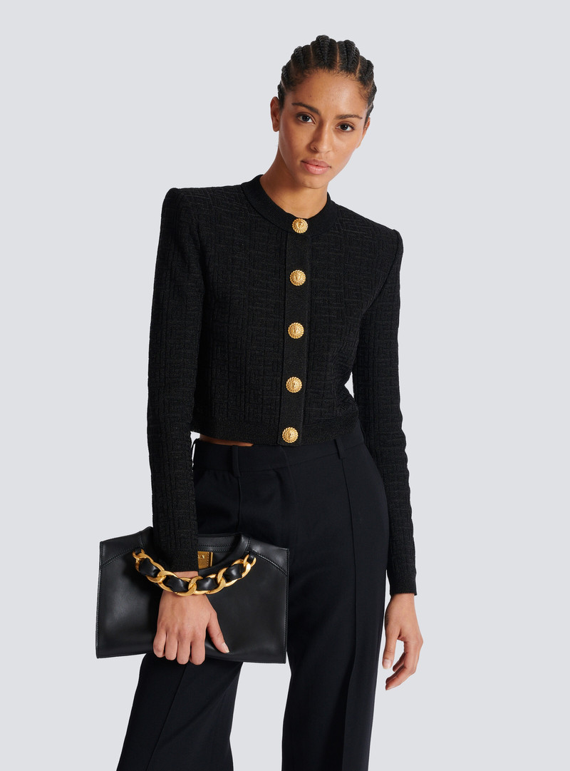 Crewneck zipped calfskin pouch 8