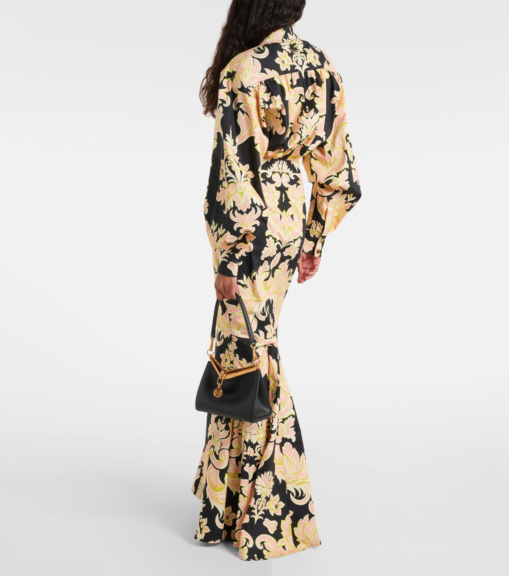 Printed cotton-blend maxi shirt dress - 3