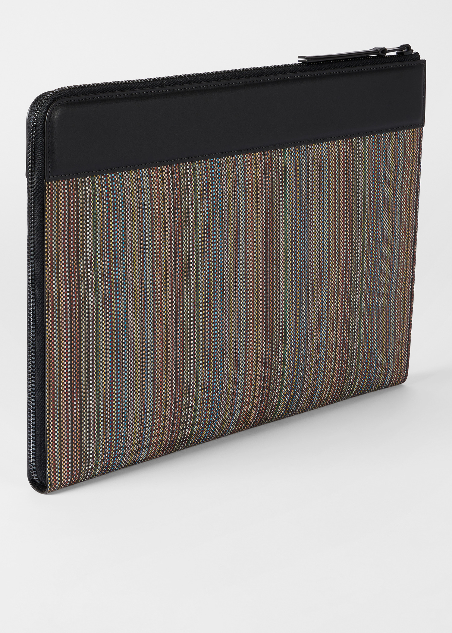 'Signature Stripe' Coated Canvas Document Case - 3