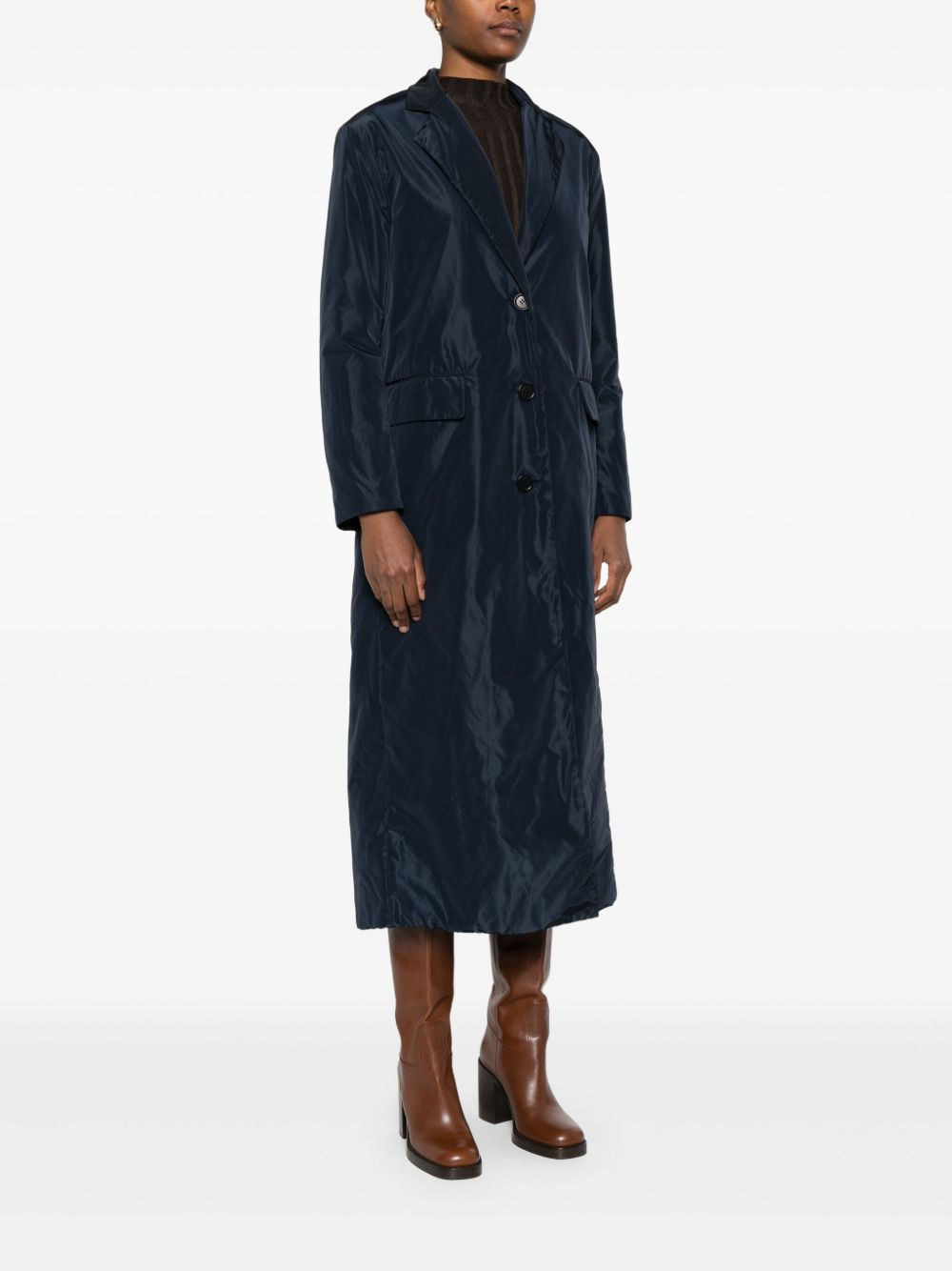 single-breasted buttoned coat - 3
