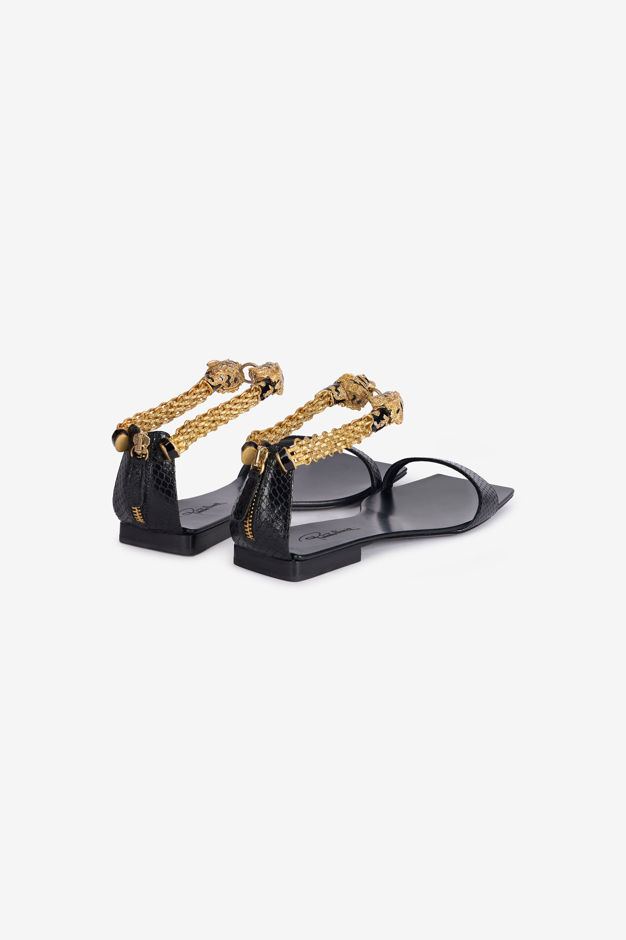 Low Sandals With Jewel Tigers And Snake Print - 3