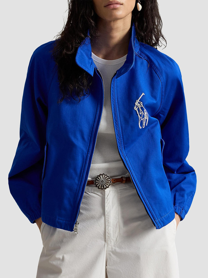 Women's Embroidered Cotton Twill Jacket - Heritage Blue 4
