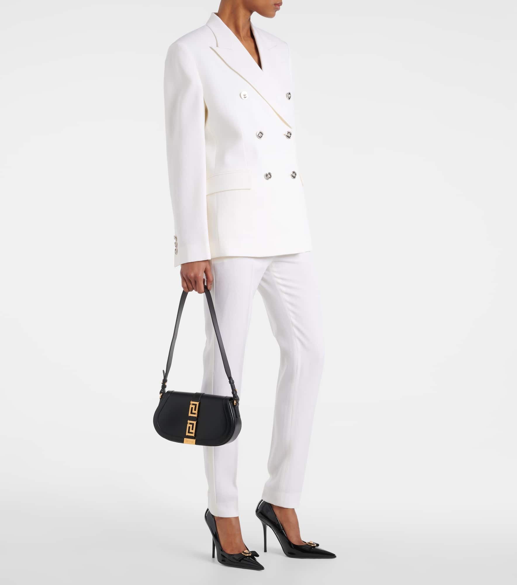 High-rise wool slim pants - 2