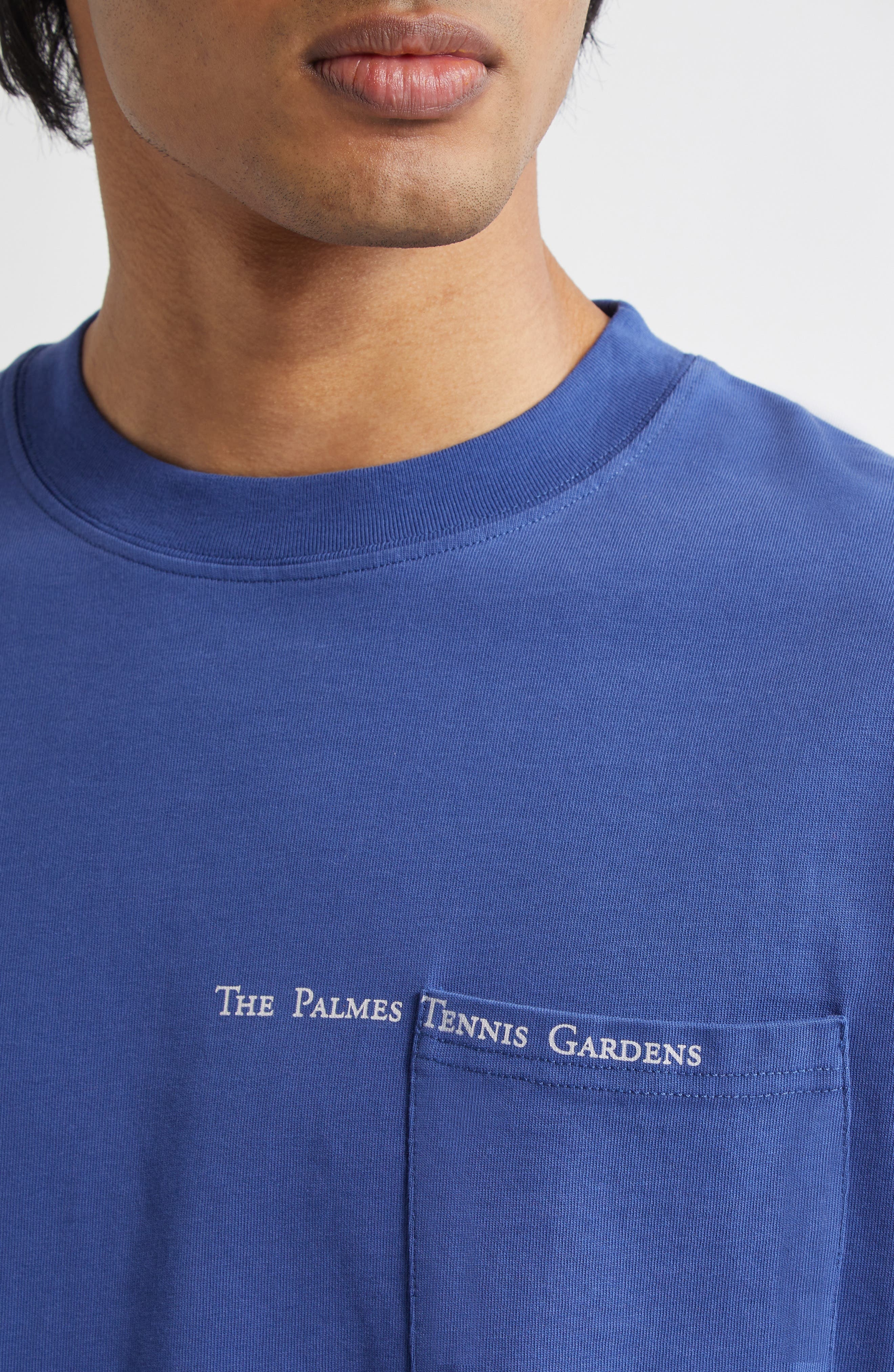PALMES Garden Pocket Graphic T-Shirt in Blue at Nordstrom - 4