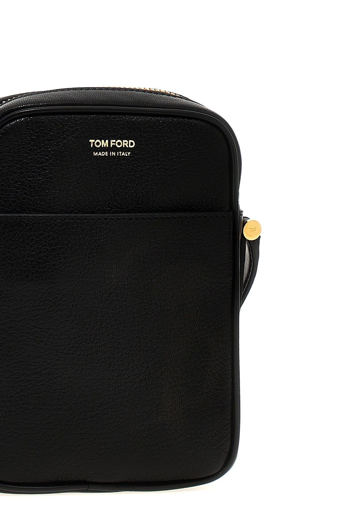 Tom Ford Men Logo Leather Shoulder Strap - 3