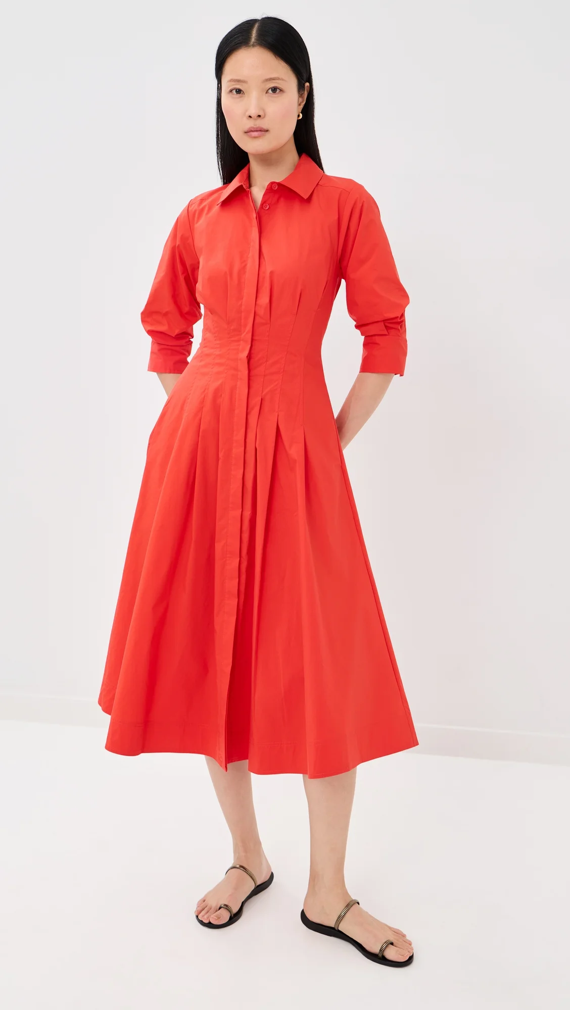 Jazz Pintuck Midi Dress - 1