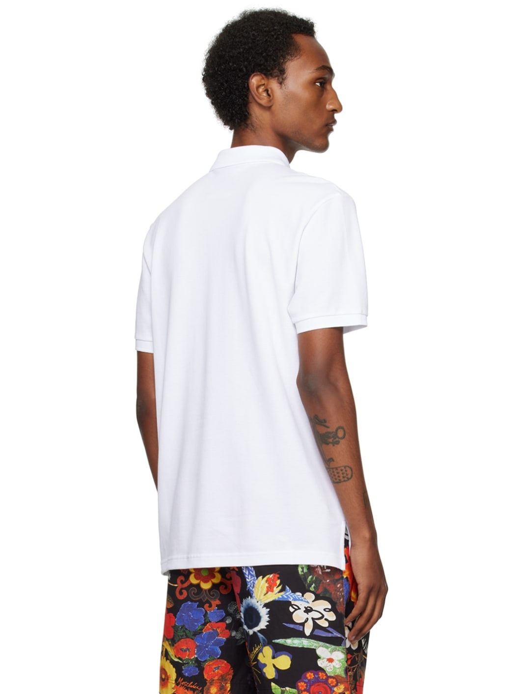 White Embroidered Polo - 3
