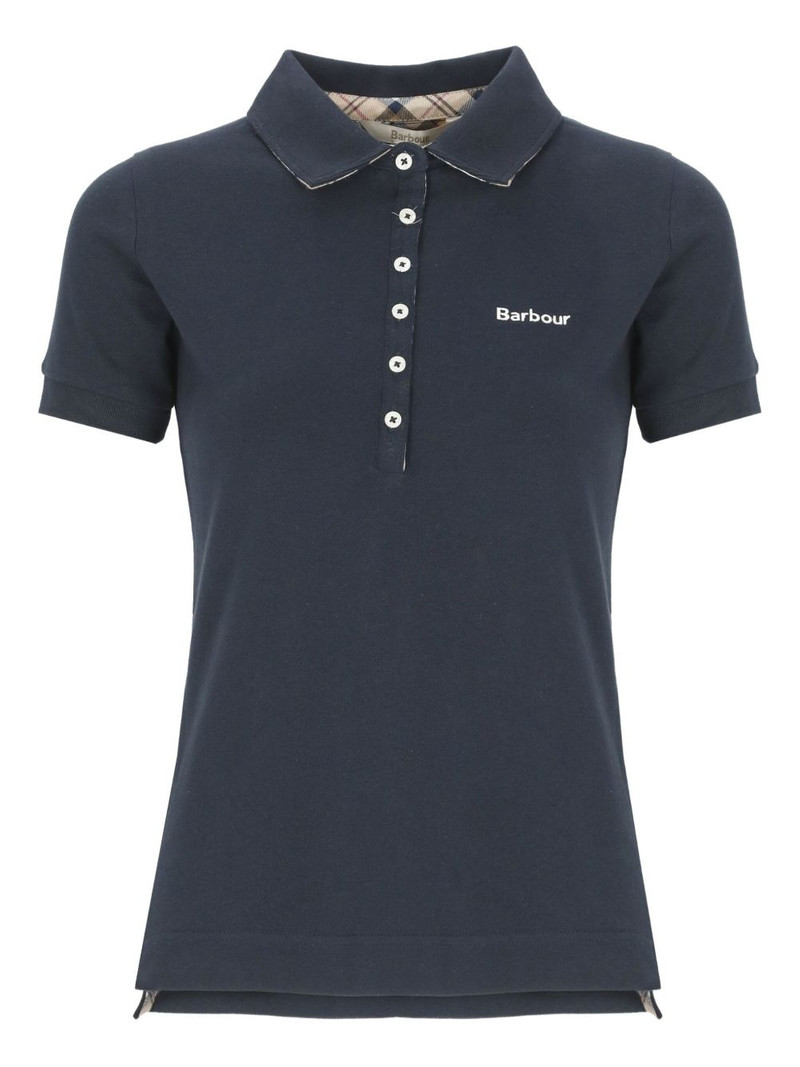 six-button embroidered-logo polo shirt 1