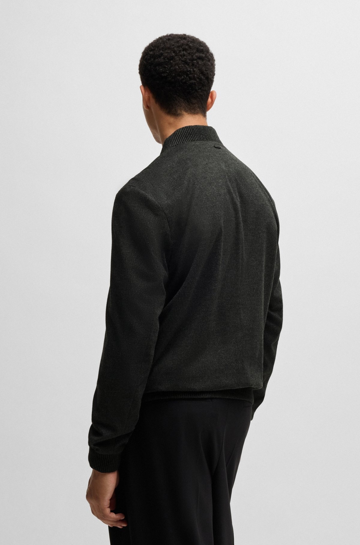SLIM-FIT JACKET IN SUPER-FLEX FLANNEL - 4