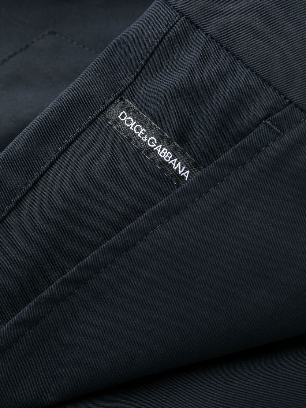 logo-plaque stretch cotton trousers - 7