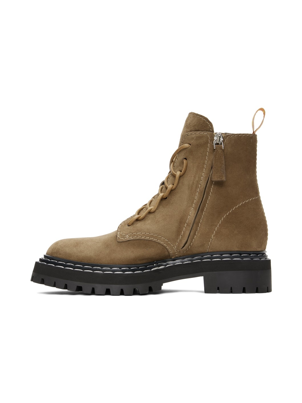 Taupe Lug Sole Combat Boots - 3