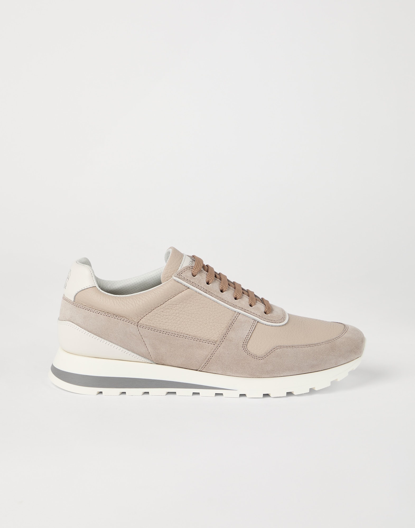 Washed suede and calfskin runners - 5