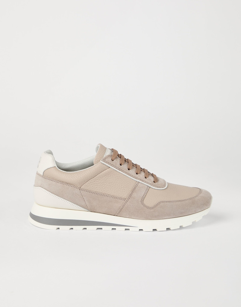 Washed suede and calfskin runners 5