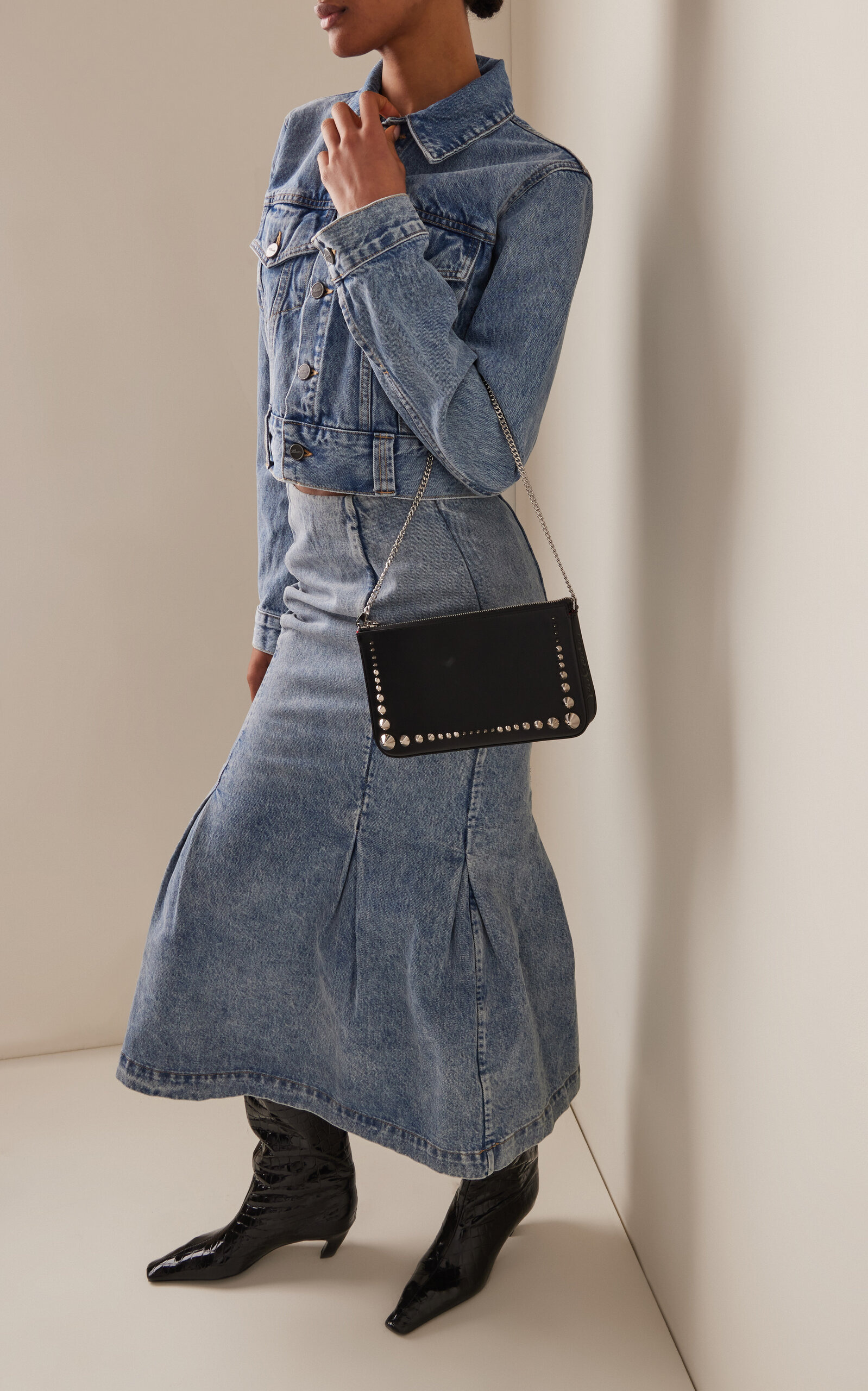 Loubila Studded Leather Bag black - 3
