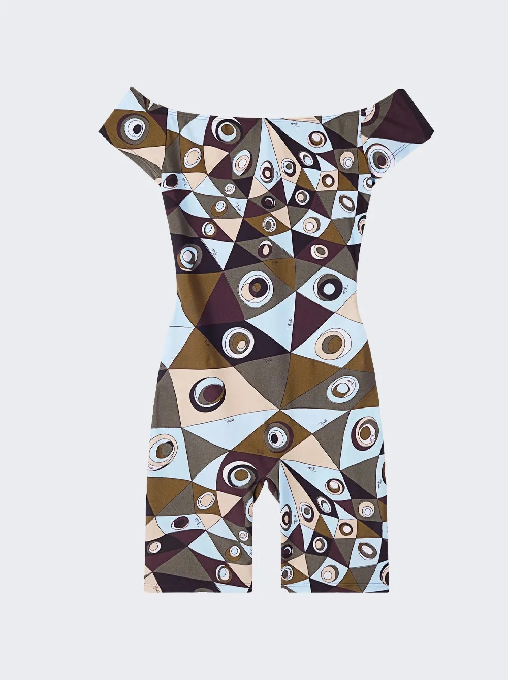 Occhi Print Jumpsuit Khaki And Blue - 1