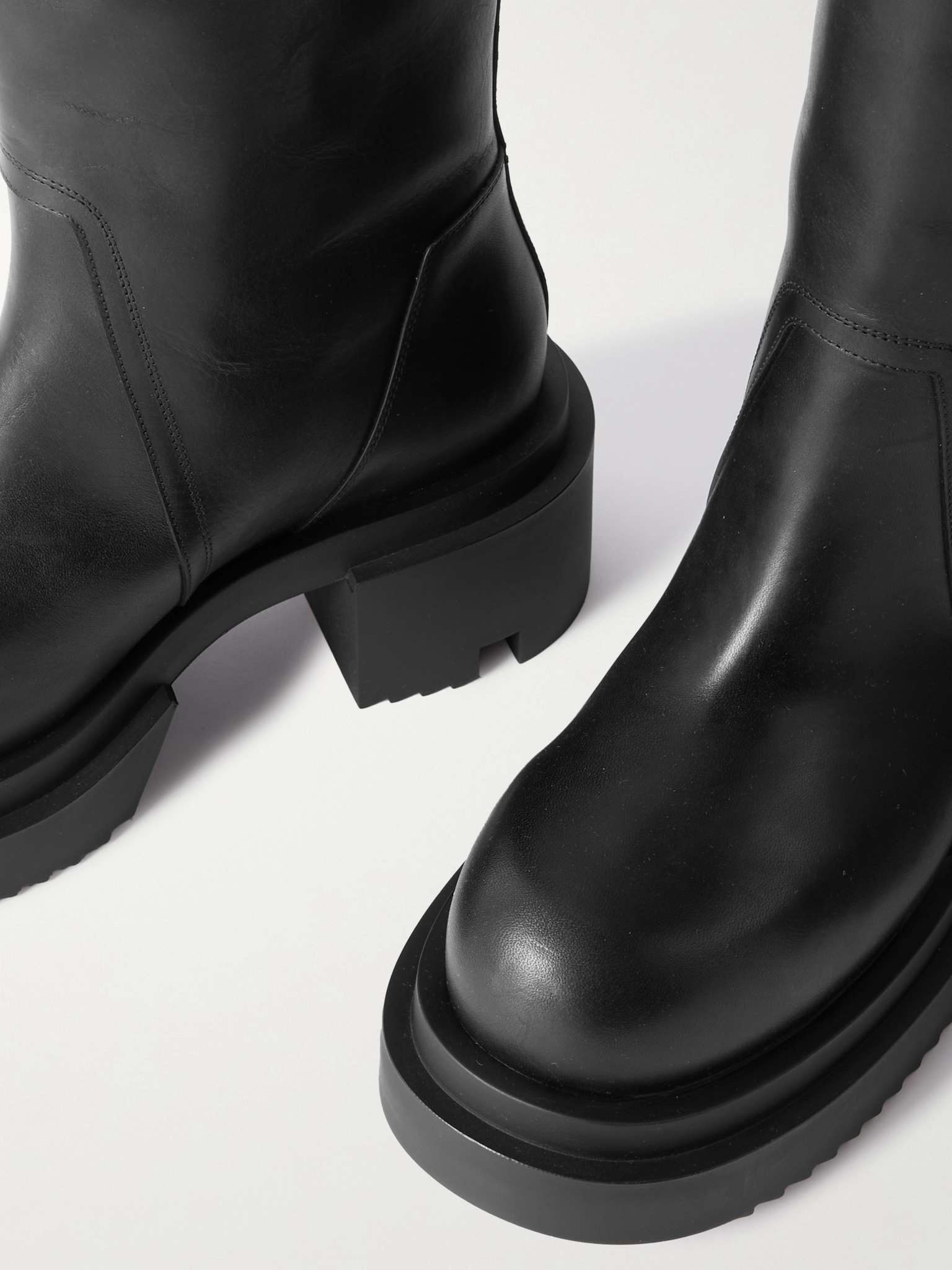 Platform Leather Boots - 6