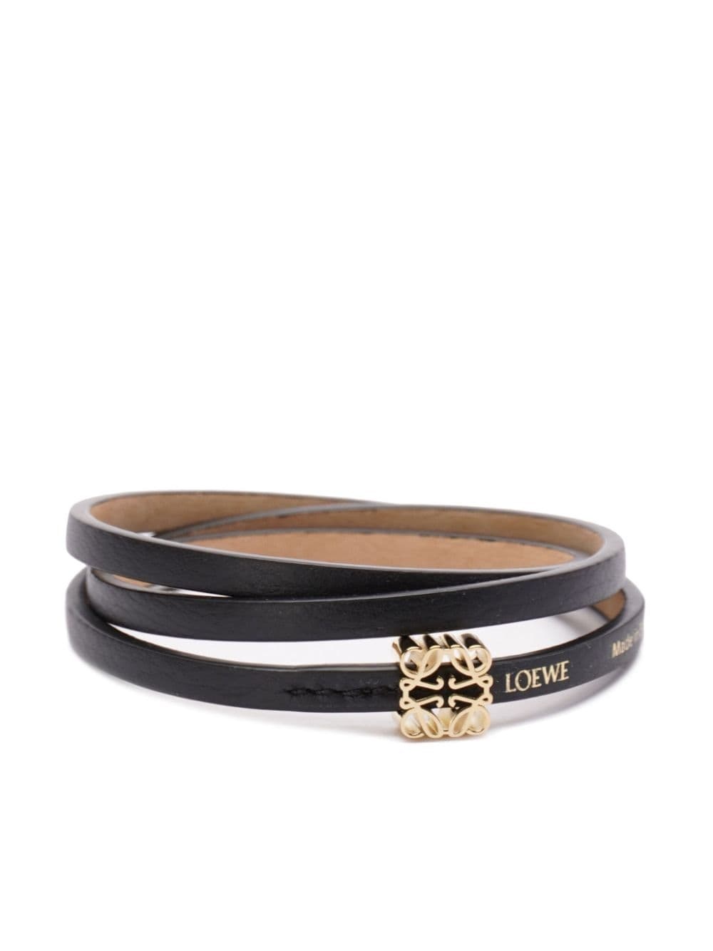 【LOEWE】 Anagram embellished leather bracelet Loewe Anagram Embellished Leather Bracelet In Brown | ModeSens