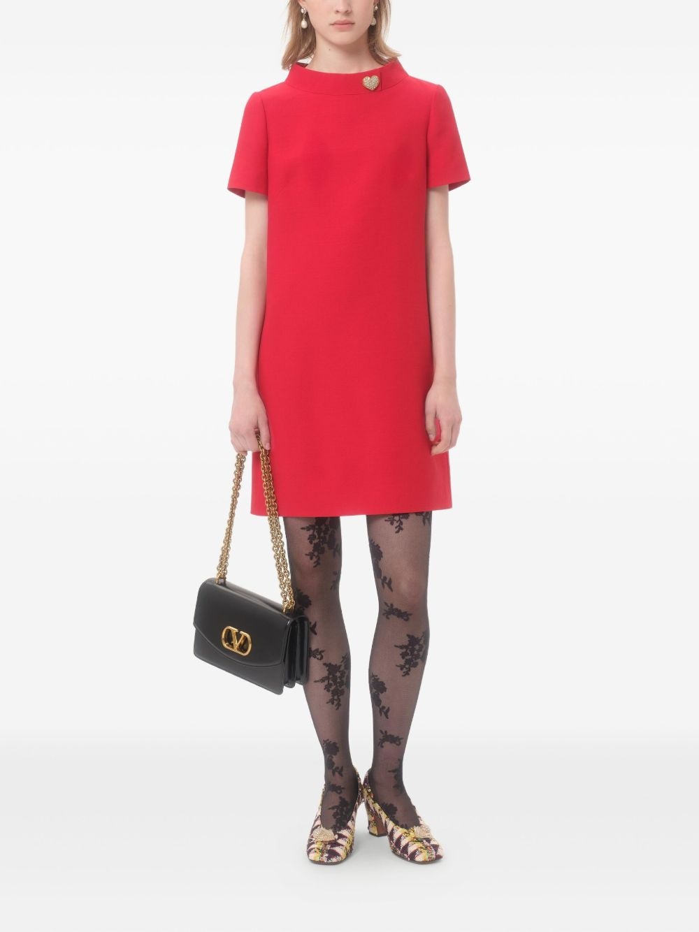 crepe mini dress - 2
