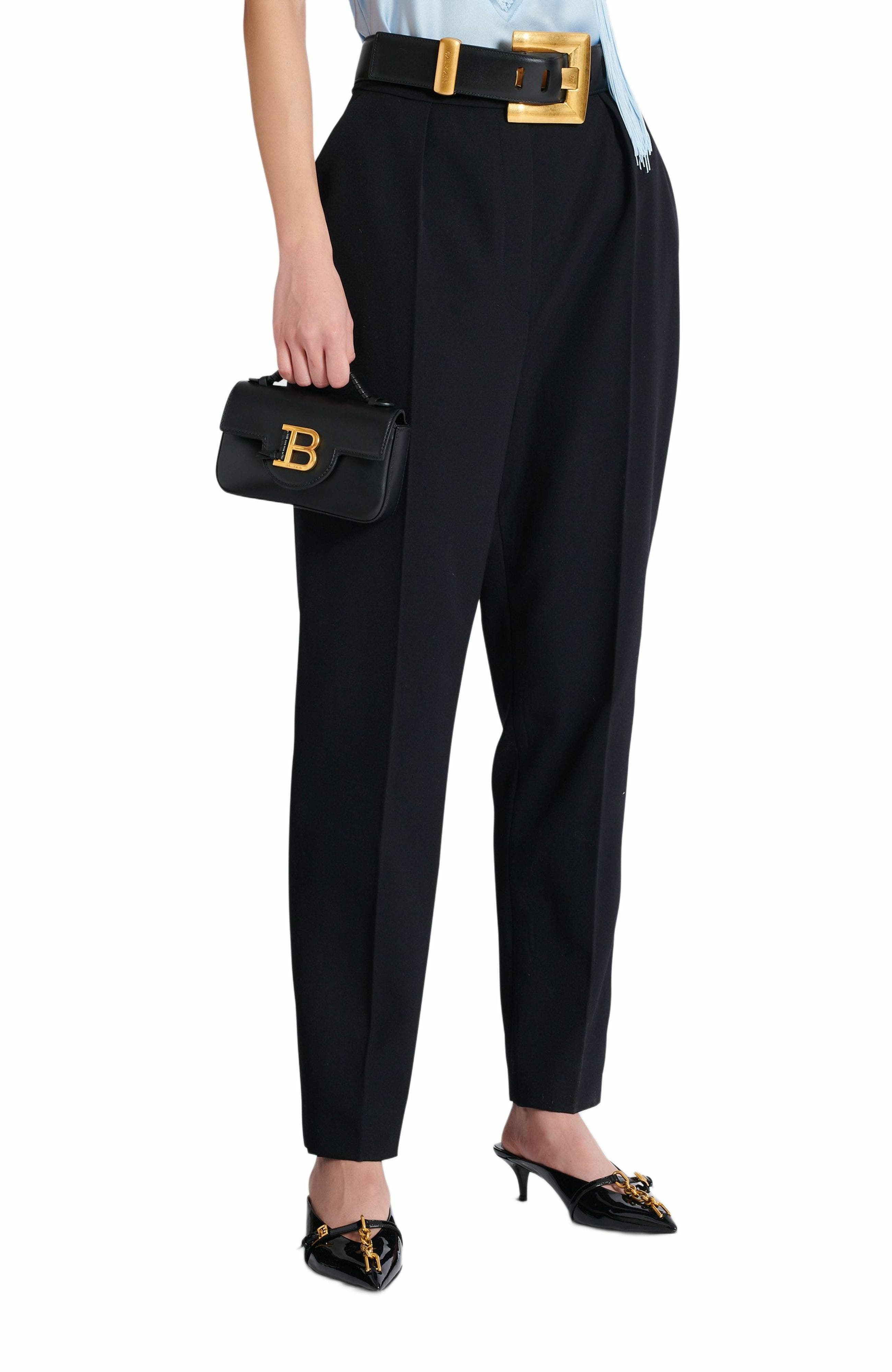 Balmain B-Buzz mini leather bag in Black at Nordstrom - 8