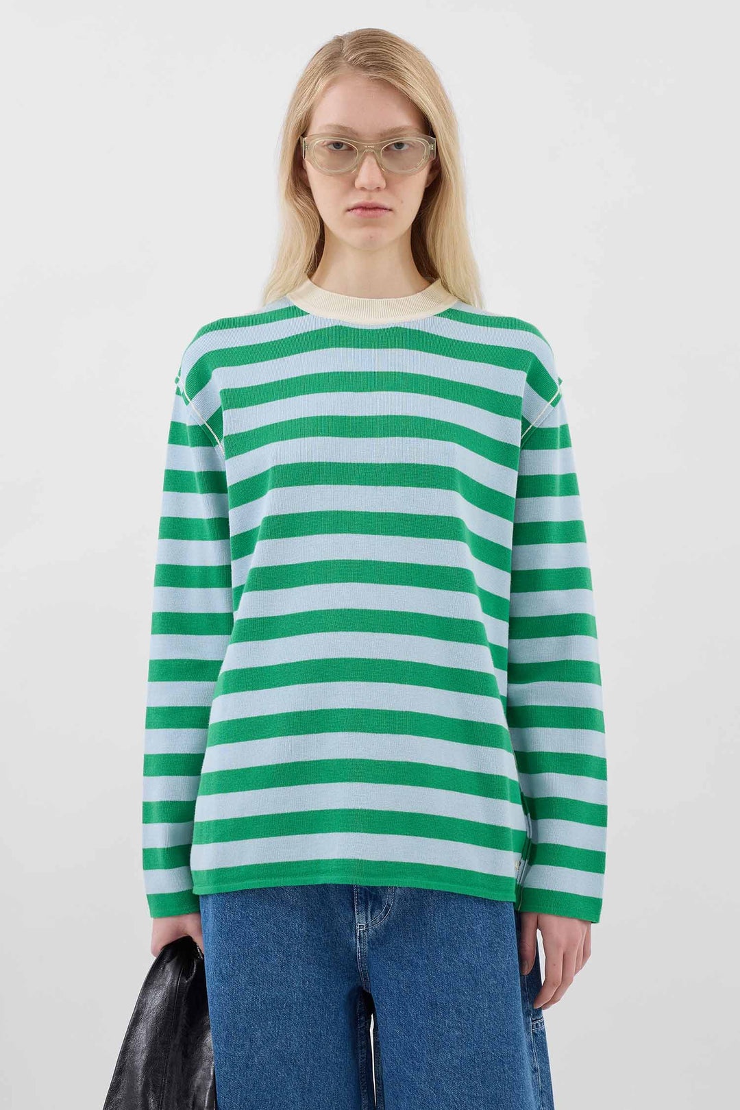 MAGLIA UNITA LONGSLEEVE SHIRT / anthracite & green stripes - 2