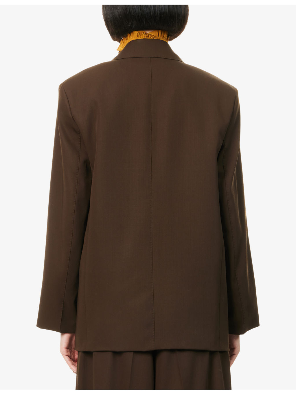 Ginseng Notch-Lapels Wool Blazer - 4