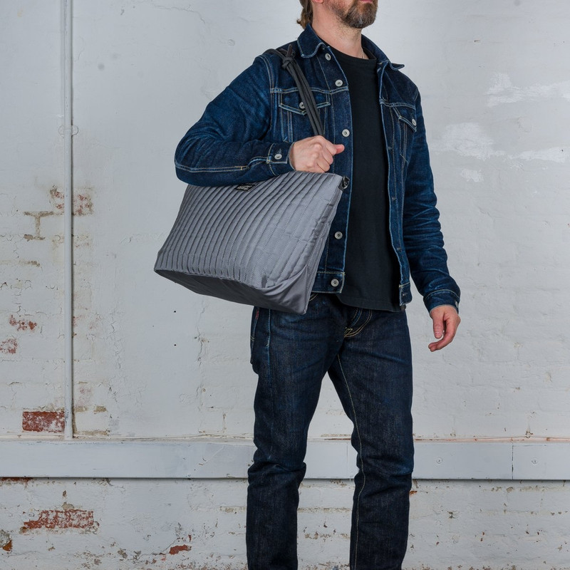 Iron Heart OGL-ORI-MILLIE-CARALL-SIL OGL Originale Tech Material Millie Carry-All Tote Bag - Silver outlook