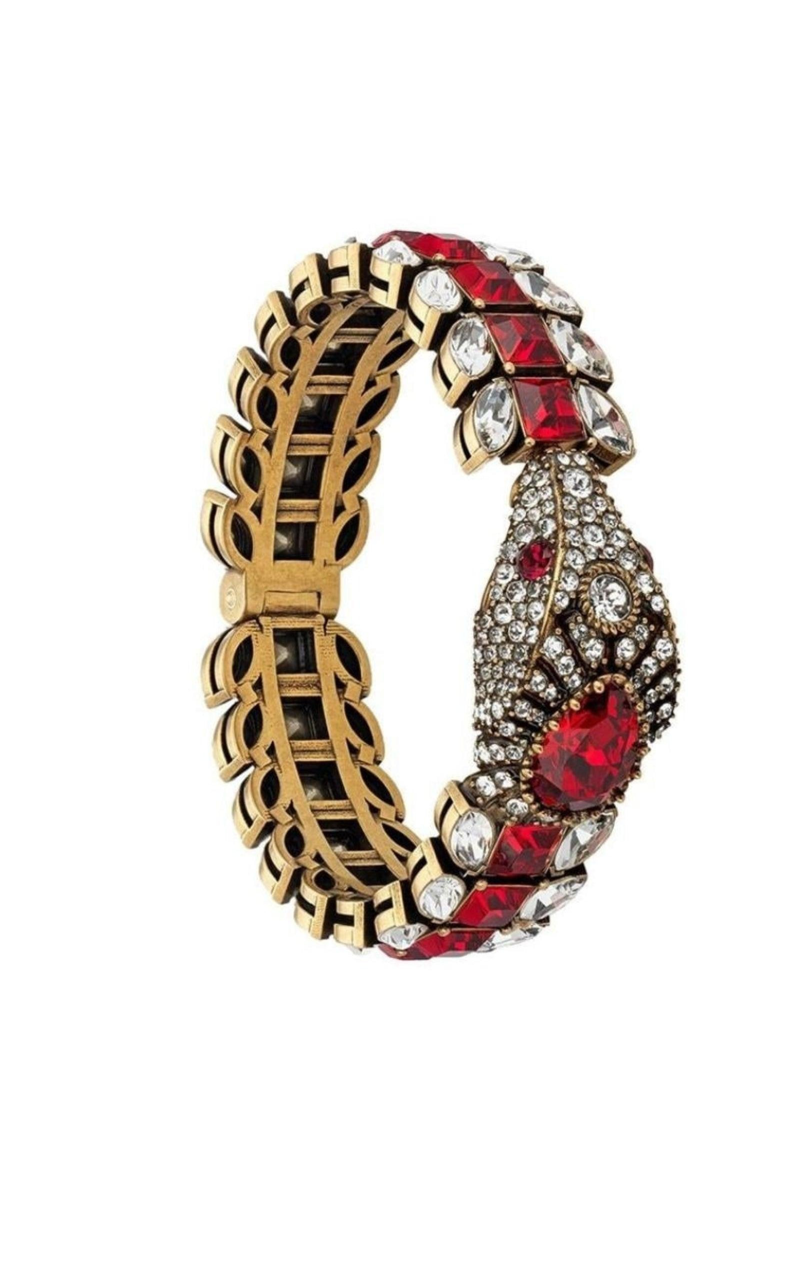 Snake Motif Crystal-embellished Bracelet - 4