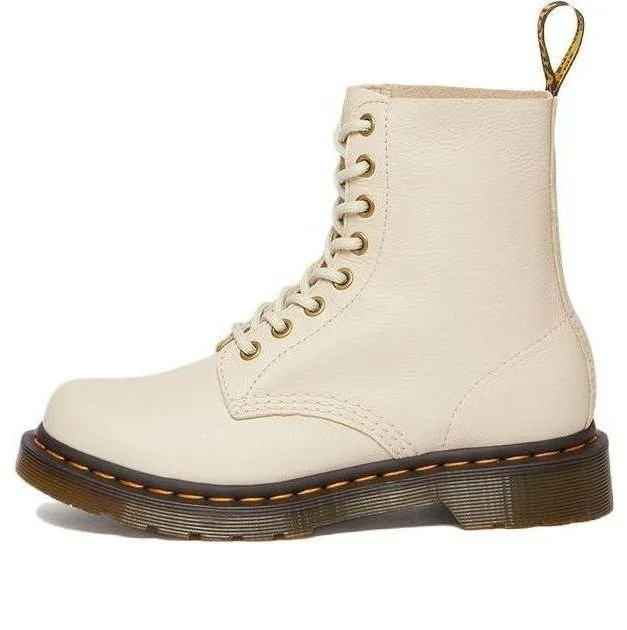 (WMNS) Dr.Martens 1460 Pascal Virginia Leather Boots 'Parchment Beige' 26802292 - 1