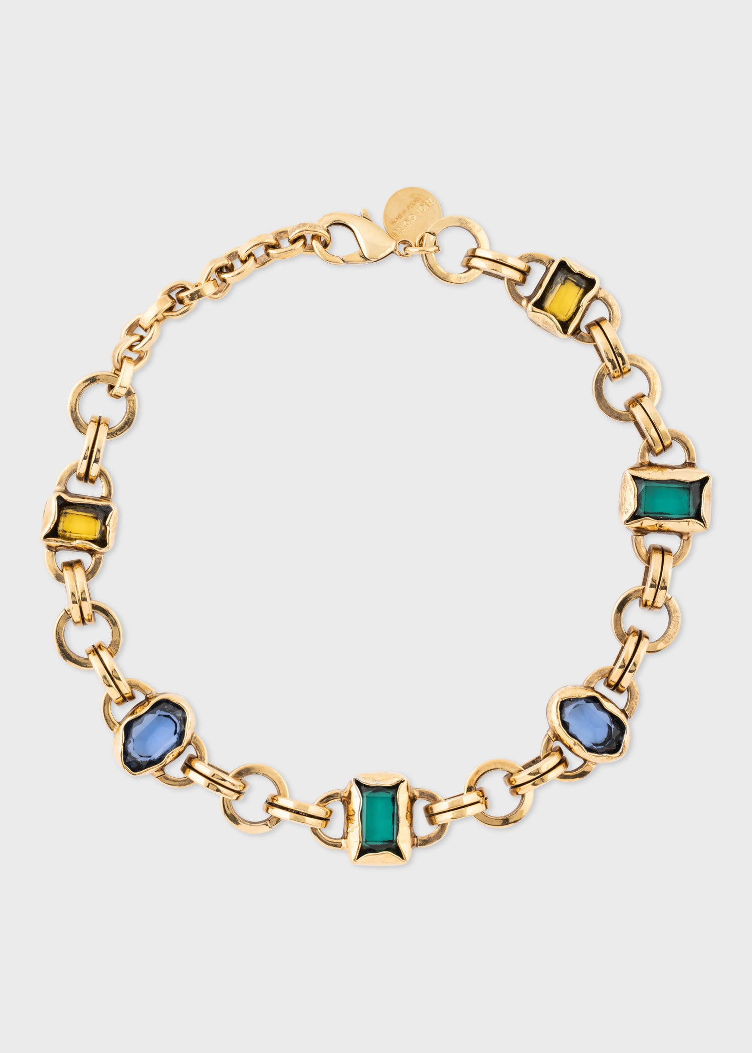 Necklace With Coloured Rhinestones - 2