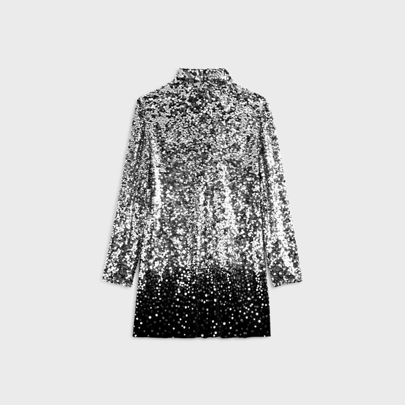 CELINE embroidered mini dress in silk georgette outlook